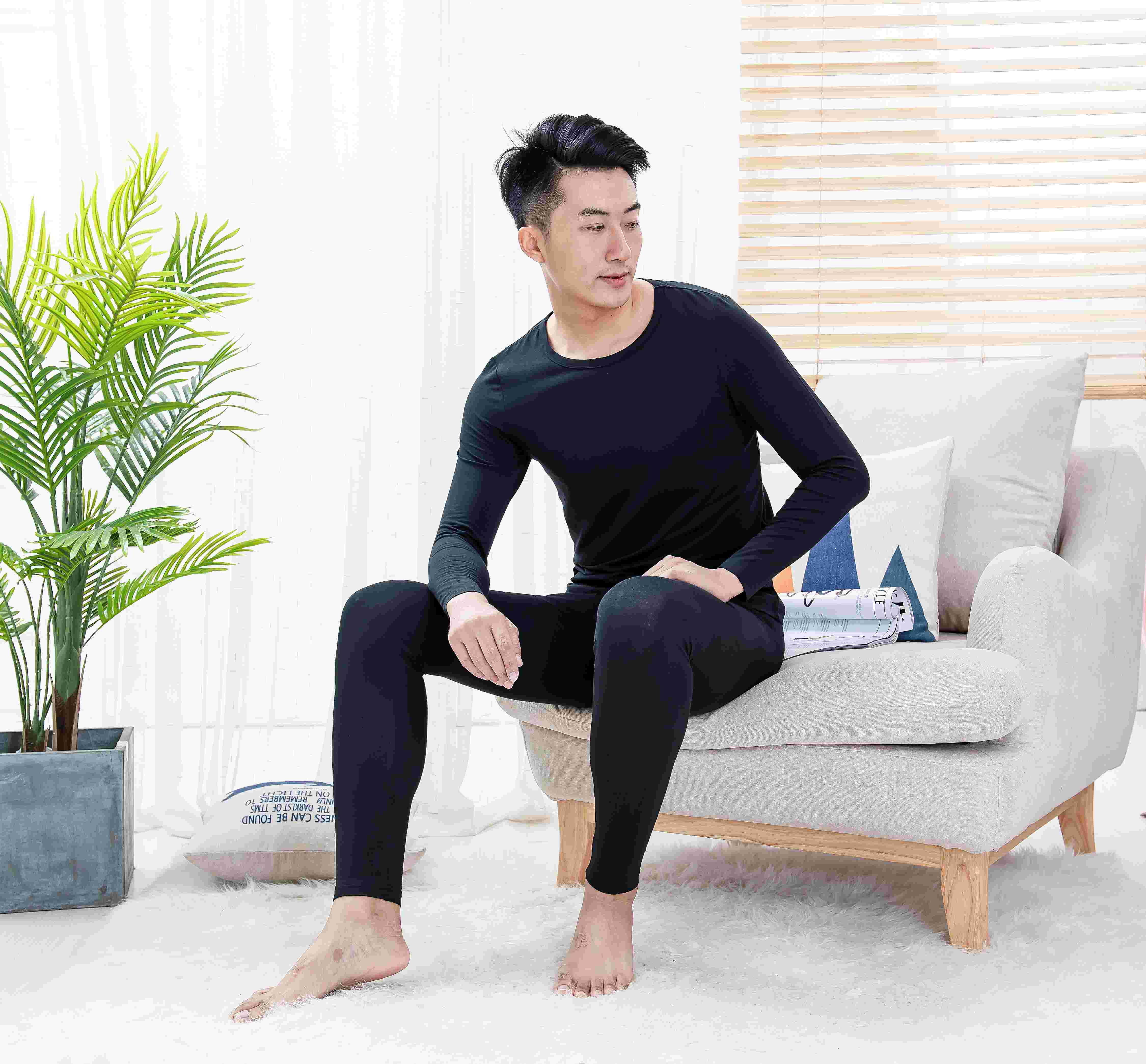 竹纤维男士内衣套装
