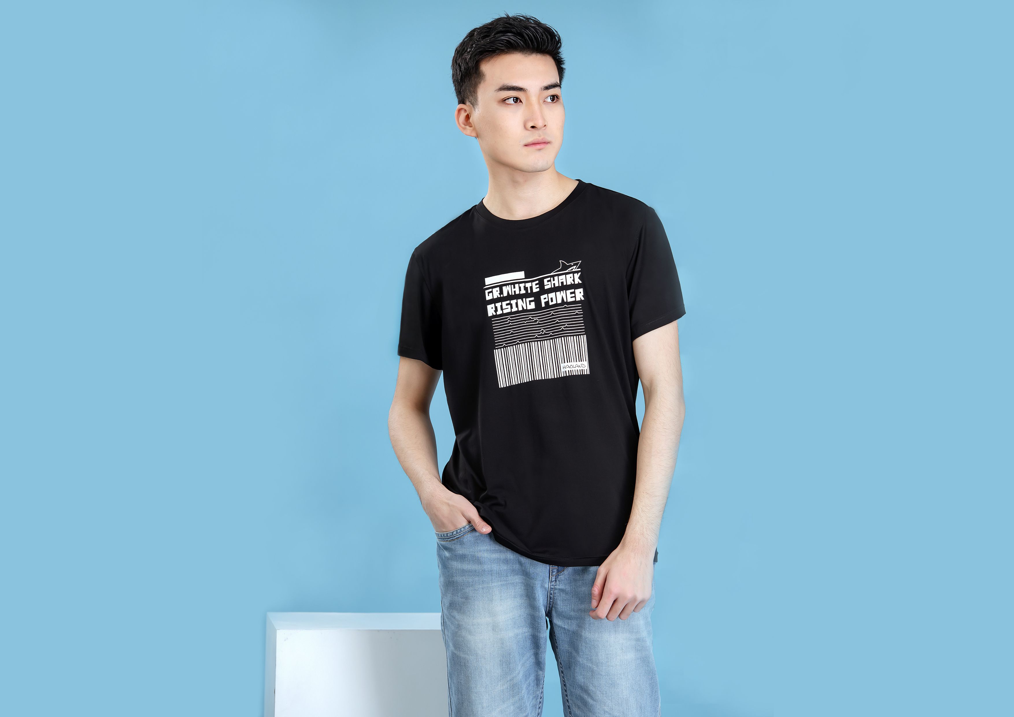 竹纤维男士时尚T恤