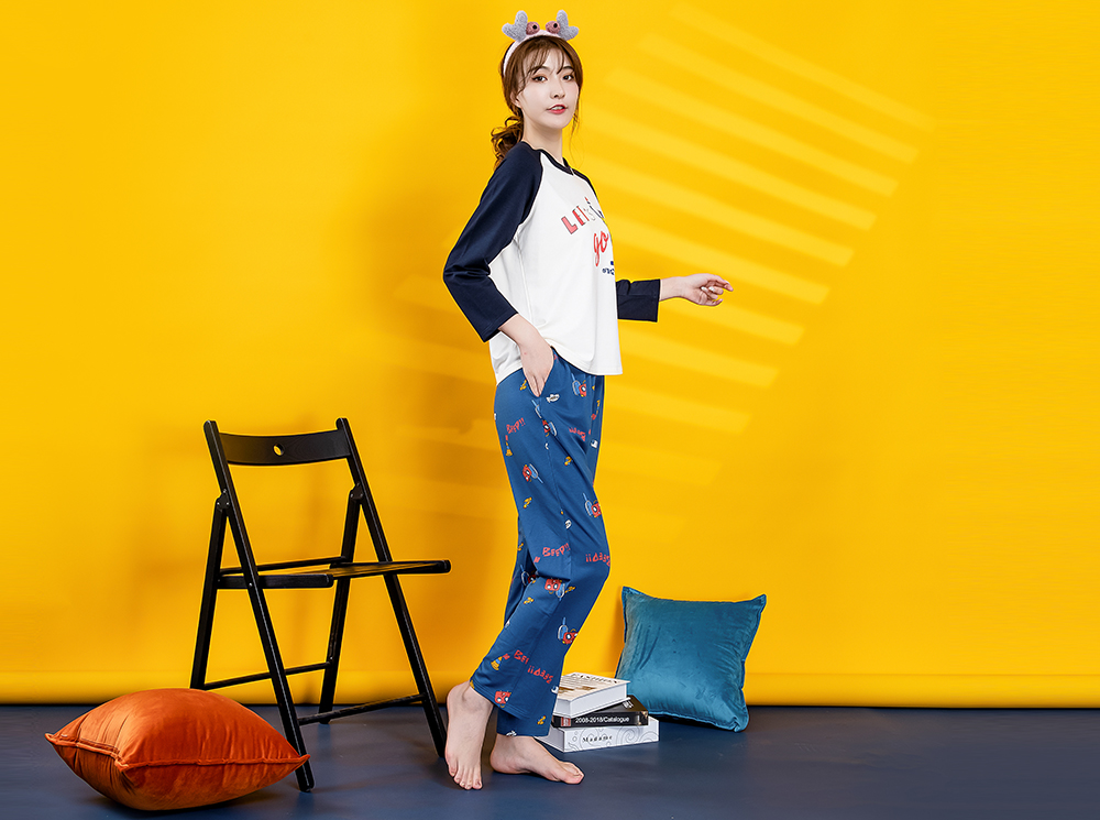 竹纤维毛圈女士套头家居服